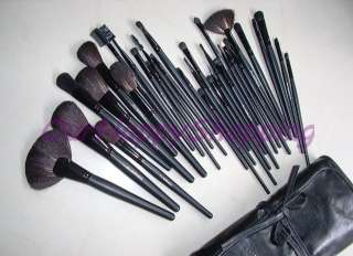 32 pc Pcs Cosmetic Makeup Brush Pro Set Kit Case New  