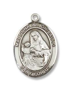 Sterling Silver St. Madonna Del Ghisallo Medal Saint Pa  