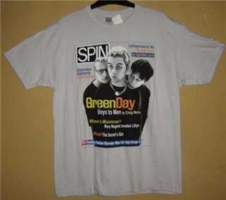 GREEN DAY Spin Magazine Vtg RETRO T Shirt Tee TOP Shirt ROCK XL RARE 