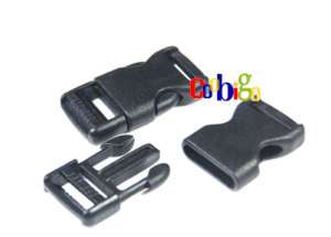 50X1/2(12mm)straight Side Release Plastic Buckle black  