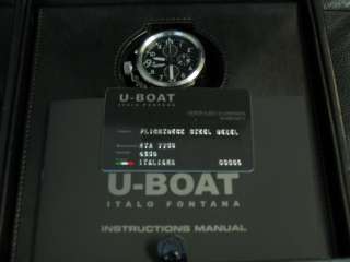   Authentic U Boat Flightdeck Steel Bezel 43mm 7750 Mens Watch Italy