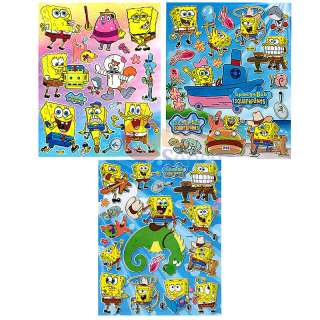 Nick Spongebob Stickers Cling Set of 3   Removable Wall Window  