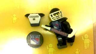 Lego NHL CUSTOM NEW YORK Rangers, LUNDQVIST #30, Hockey Minifigure 