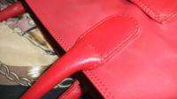 FAB Auth LANCEL Red Leather & Nylon Tote Bag LkNew  
