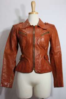 Vintage Womens GANDALF Wizard Leather Fitted Jacket SML  