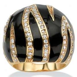 Carat Diamond 14K Gold Enamel Dome Ring  