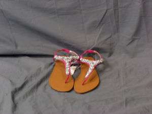Xhilaration Girls Pink Ginger Glitter Sandals Sz 2  