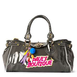 Grey Polly patent padlock bag   PAULS BOUTIQUE   Shoulder   Handbags 