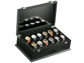 DeTomaso Trend Uhrenbox Grande schwarz für 18 Uhren WB 380