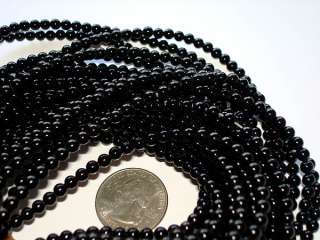 AAA Quality Onyx Round Bead 4mm Gem Stone 95 Beads  