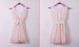   Round Neck Sleeveless Princess Chiffon Mini Dress 5 Colors 2014  