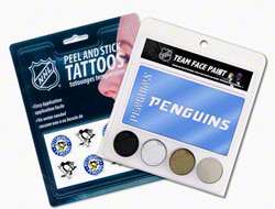 Pittsburgh Penguins Face Paint and Tattoo Pack 