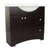 Del Mar 36 in. W Vanity with AB Engineered Composite Top in Espresso
