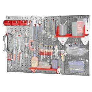 Wall Control4 ft Metal Pegboard Standard Tool Storage Kit   Galvanized 