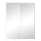 120 Series 72 in. x 80 in. Steel Silver Sliding Mirror Door