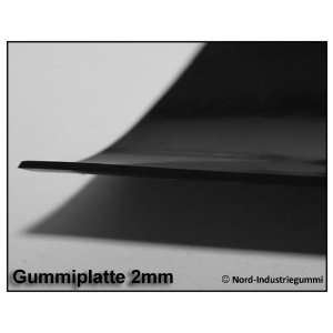 1m² Gummiplatte Dichtungsgummi 1,20m x 0,83m, Stärke 2mm, Qualität 