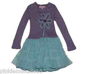 Brand New Gorgeous Turq & Lilac Beetlejuice London Girls Dress 2T,3T 