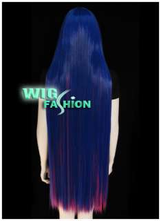  the wig are fully adjustable to fit all sizes length 43 colour blue