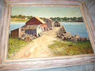 LISTED ARTIST GEORGE H BIGELOW OIL PAINTING NEW ENGLANG  