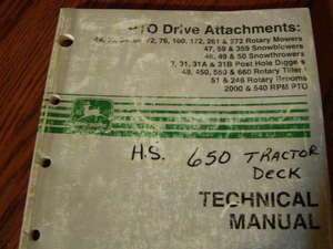 John Deere 49 Snowthrower Gearcase TM1594 Technical manual book 