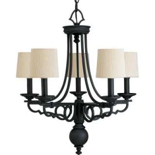 Meeting Street Collection Forged Black 5 light Chandelier