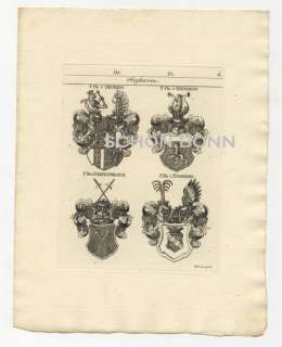 Kupferstich um 1791 Wappen TYROFF 14 von Diepenbroick Deuring Dienheim 
