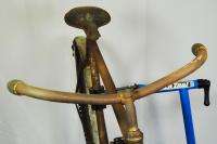 Antique 1890s bicycle mens wooden 26 wheel bike skiptooth chrome 