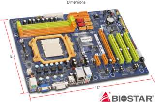 Biostar TF720 A2+ Motherboard   v6.0, GeForce 8100/710a, Socket AM2 