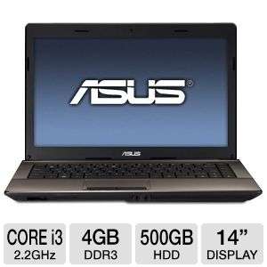 ASUS X44H BD2GS Refurbished Notebook PC   Intel Core i3 2.2GHz, 4GB 