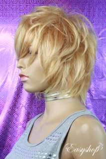 Anime Cosplay Wig DuRaRaRa Shizuo Blonde Gold Wigs W244  