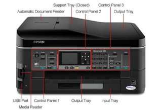Epson WorkForce 545 Wireless All In One Color Inkjet Printer   Scan 