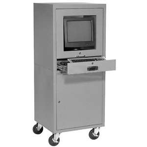 Global Industrial 706669GY Mobile Security Cabinet   Gray at 