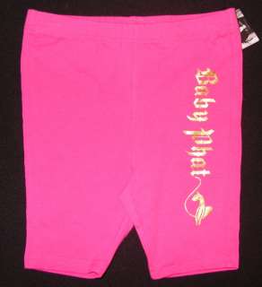 NEW girls BABY PHAT pink spandex shorts Size 4  