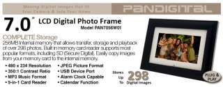 Pandigital PAN7056W01 7.0 LCD Widescreen Digital Photo Frame   480x234 
