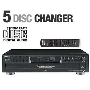 Sony CDP CE375 Compact Disc Player   5 Disc Changer, Headphone Jack 
