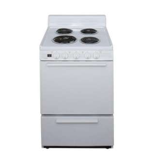 Premier 24 in. Freestanding Electric Range in White ECK100OP at The 