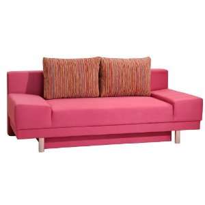 Bridget Bettsofa, 3 sitzer, Federkern, Bettkasten, Microfaser pink 