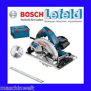 Bosch Handkreissäge GKS 65 GCE inkl. L Boxx u. 2 Blätter + FSN 1600 