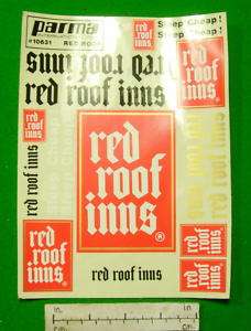 DECAL SHEET   PARMA No10631 RED ROOF INNS  