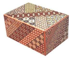   japanese secret puzzle box is made in the yosegi pattern this pattern