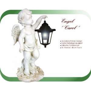 Engel CAROL mit Solarlampe Laterne Statue Skulptur Deko  