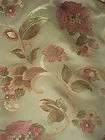 High Quality FLORAL JACQUARD Fabric Beige Coral Olive D