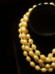 YVES SAINT LAURENT SINGLE STRAND PEARL NECKLACE 30  