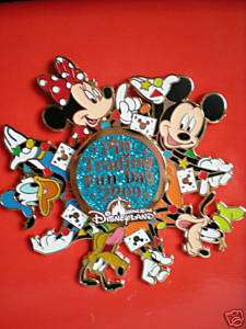 Disney Mickey Minnie Donald Goofy Pluto Jumbo Pin LE  