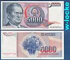 JUGOSLAWIEN / YUGOSLAVIA 5000 Dinara 1985 UNC P.93