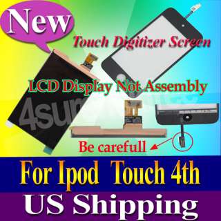   DIGITIZER WITH LCD DISPLAY REPLACEMENT FOR IPOD TOUCH 4TH GEN 4G