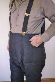   Tuff 0345 Low Bib Overall Nylon INSULATED Suspender PANTS Large  