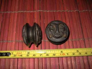 B# Rare Hardwood Dayak Piercing Ear Figure Stud Borneo  