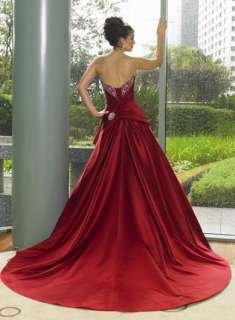 Rot Abendkleid Brautkleid Abendkleidung Lang Drag Talar  