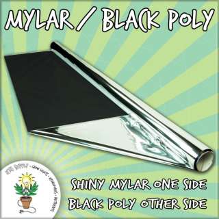 50 4 Mil MYLAR+BLACK Reflective Film Hydroponics  